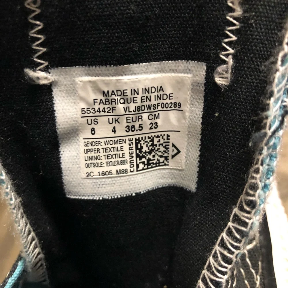 Converse All Star Black & Teal - Picture 5 of 7